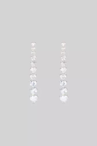 White contemporary earrings