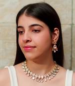 Gold kundan, polki necklace set