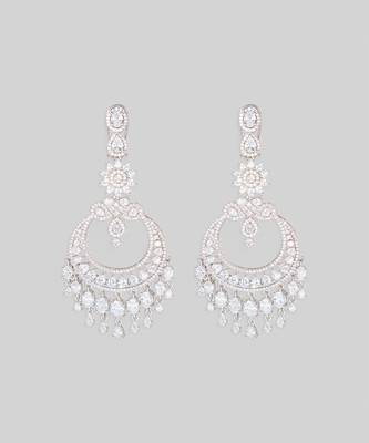 White contemporary earrings 1