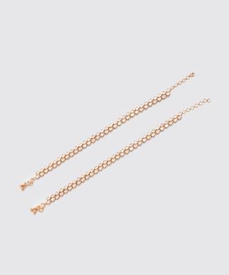 Gold kundan, polki anklet 1