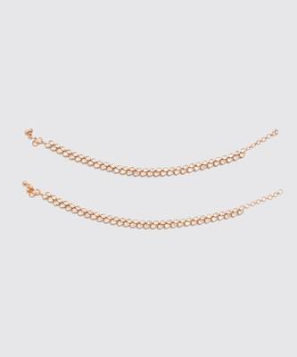 Gold kundan, polki anklet 2