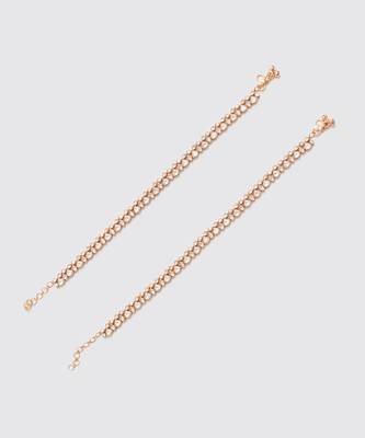 Gold kundan, polki anklet 1