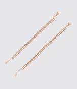 Gold kundan, polki anklet