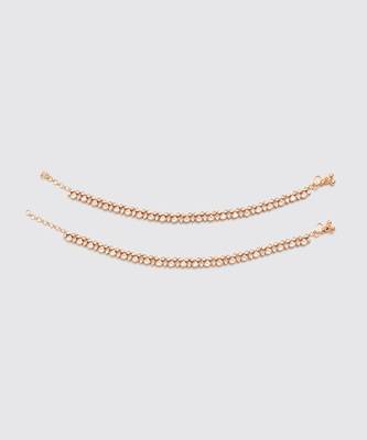 Gold kundan, polki anklet 2