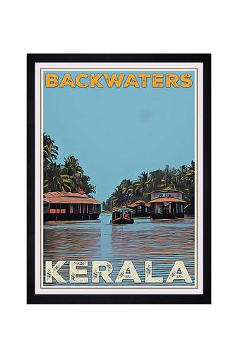Chaque decor "kerala" texture paper framed art print 19.25 inches x 13.25 inches modern artperfect for home decor