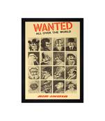 Chaque decor "wanted" texture paper framed art print 19.25 inches x 13.25 inches modern artperfect for home decor