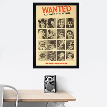 Chaque decor "wanted" texture paper framed art print 19.25 inches x 13.25 inches modern artperfect for home decor 4