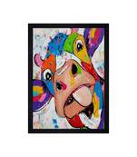 Chaque decor abstract cow texture paper framed art print 19.25 inches x 13.25 inches modern artperfect for home decor