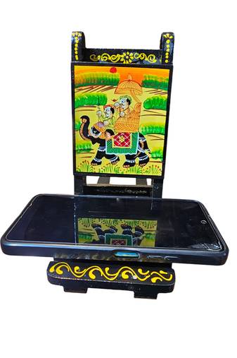 Wooden black painted handcrafted chair mobile stand for you
