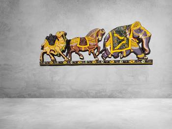 Wooden magnetic wall art for iron surfaces 4