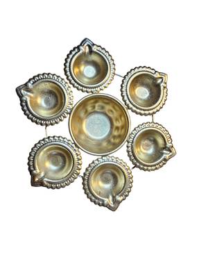 Golden metal diya urli for diwali pooja/ pooja 2