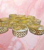 12 pcs metal tealight candle holder stands