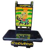 Wooden black painted handcrafted chair mobile stand for you