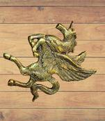 Elegant brass horse wall hanging