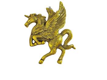 Elegant brass horse wall hanging 2