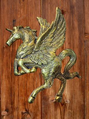 Elegant brass horse wall hanging 4