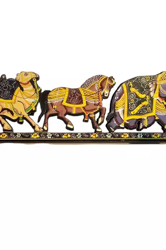 Wooden magnetic wall art for iron surfaces
