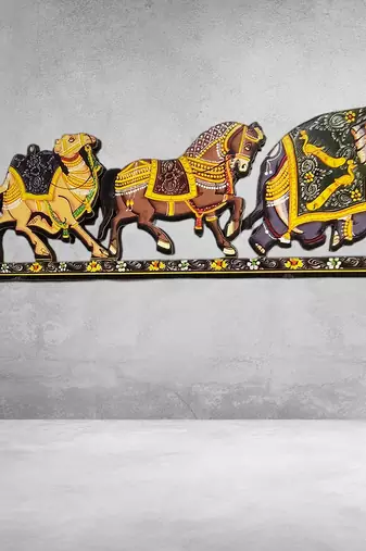 Wooden magnetic wall art for iron surfaces