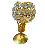 Crystal work metal tea light holder