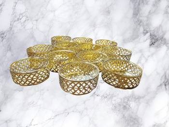 12 pcs metal tealight candle holder stands 4