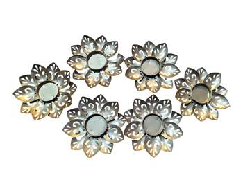 Iron jyot with leaves (set of 6) 1