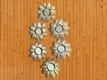 Iron jyot with leaves (set of 6) 3