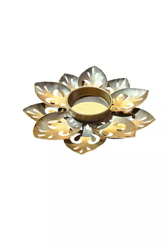 Iron jyot with leaves (set of 6)