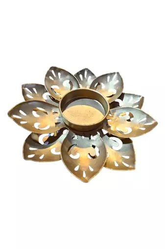 Iron jyot with leaves (set of 6)