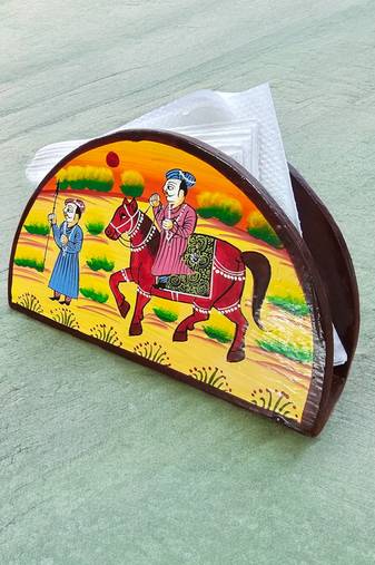 Wooden tissue paper rack/napkin holder stand