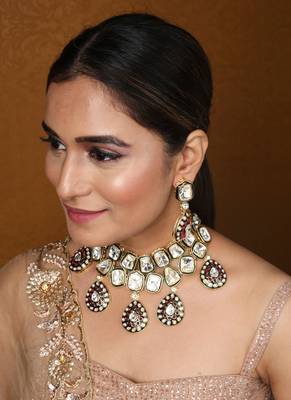 Kundan choker with jaipur jadau work bridal jewellery 3