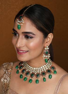 Kundan choker with jaipur jadau work     bridal jewellery 2