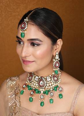 Kundan choker with jaipur jadau work     bridal jewellery 3