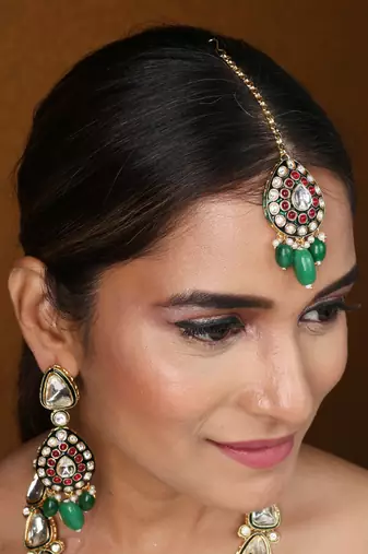 Kundan long necklace with jaipur jadau work     bridal jewellery