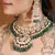 Bridal choker with kundan and american stones featuring green drops