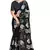Black embroidered georgette saree with blouse
