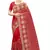 Red embroidered art silk saree with blouse