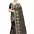 Black embroidered art silk saree with blouse