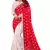 Red embroidered georgette saree with blouse