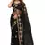 Black embroidered net saree with blouse