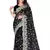Black embroidered net saree with blouse