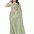 Green embroidered net saree with blouse