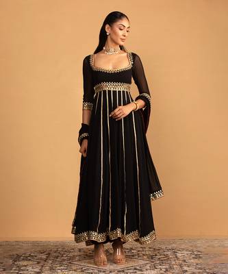 Black anarkali set 2