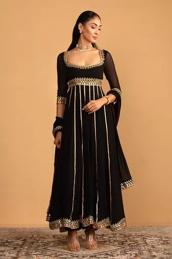 Black anarkali set