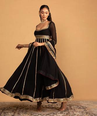 Black anarkali set 3