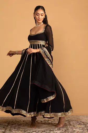 Black anarkali set