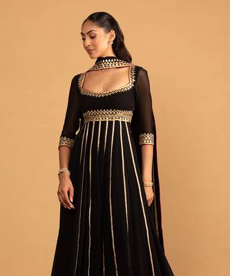 Black anarkali set 4