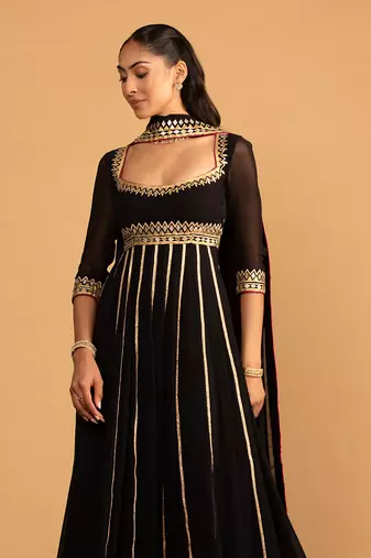 Black anarkali set
