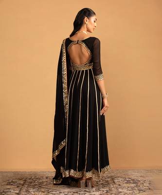 Black anarkali set 5