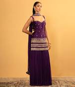 Purple sharara set