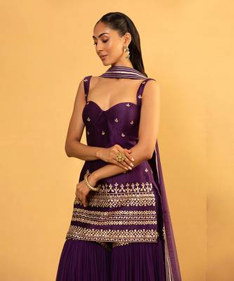 Purple sharara set 4